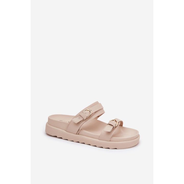 Smėlio spalvos basutės su sagtimis Step in style