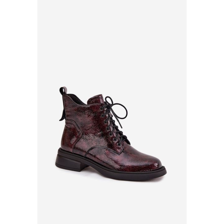 Bordo spalvos aulinukai su raišteliais Step in style