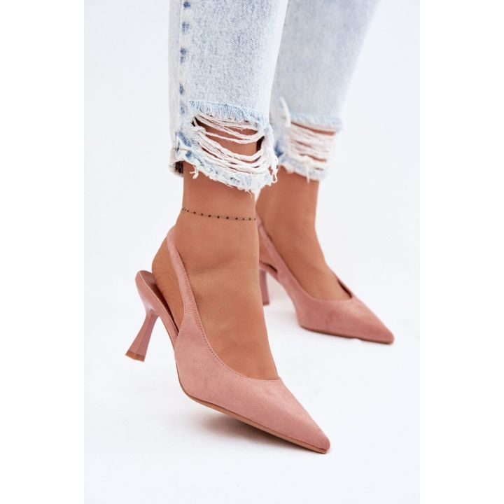 Zomšos imitacijos basutės su kulnu Step in style