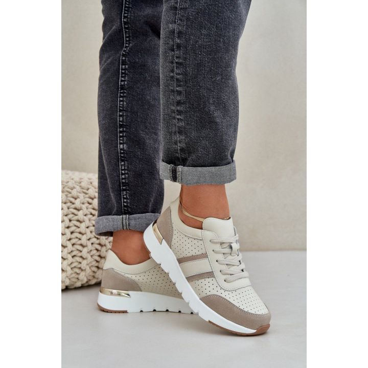 Natūralios odos platforminiai sportbačiai Step in style