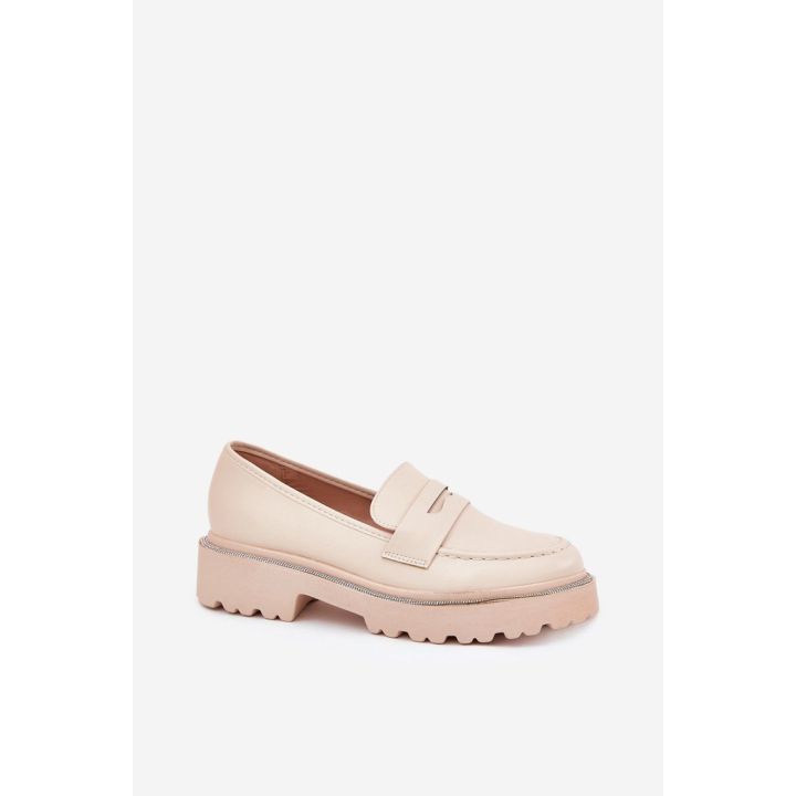 Kreminės mokasinai su masyviu padu Step in style