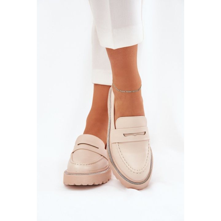 Kreminės mokasinai su masyviu padu Step in style