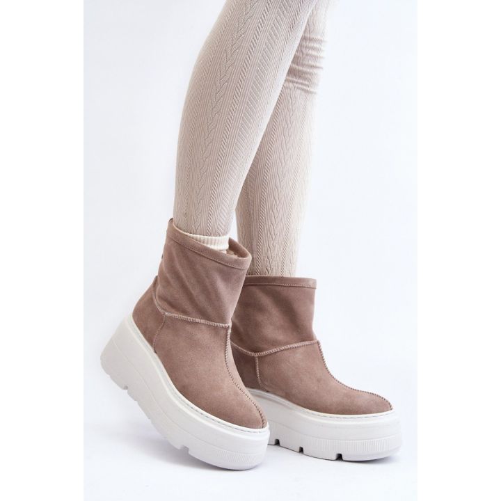Smėlio spalvos aulinukai su platforma Step in style