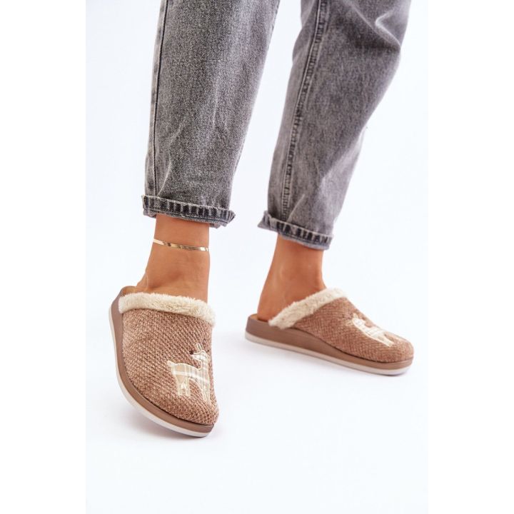Šiltos tekstilinės šlepetės Step in style