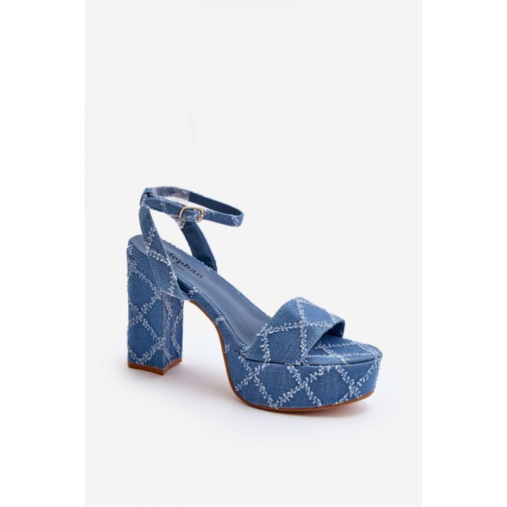 Džininio audinio basutės su kulnu Step in style