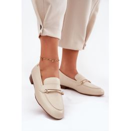Mokasinai su aukso spalvos detale Step in style