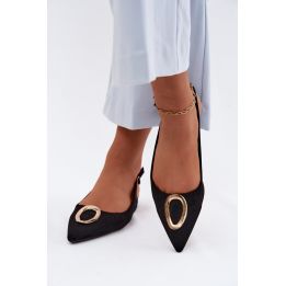 Juodos aukštakulnės basutės Step in style