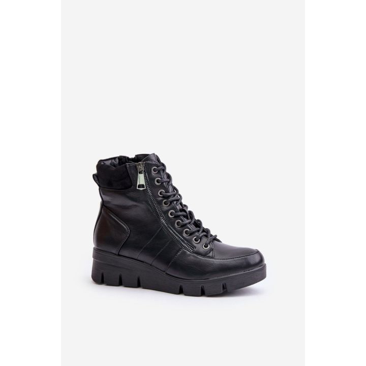 Juodi aulinukai su platforma ir pašiltinimu Step in style