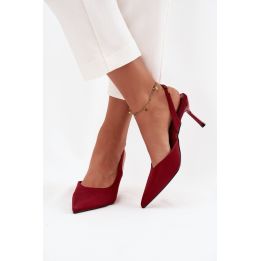 Bordo spalvos aukštakulniai bateliai Step in style