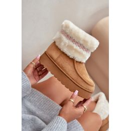Smėlio spalvos aulinukai su pašiltinimu Step in style