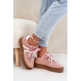 Rožiniai sportbačiai su platforma Step in style