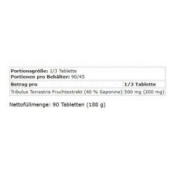 Tribulus terrestris kapsulės Kevin Levrone Gold Tribulus 90 tablečių