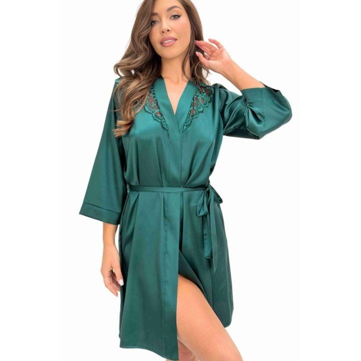 Moteriškas chalatas Donna – žalia