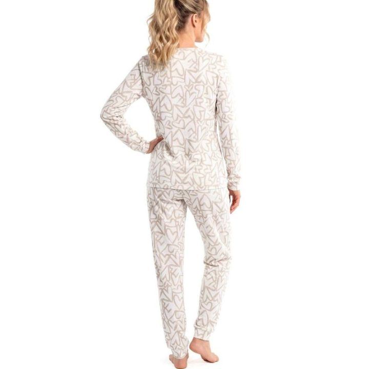 Medvilninė pižama Donna – smėlinė