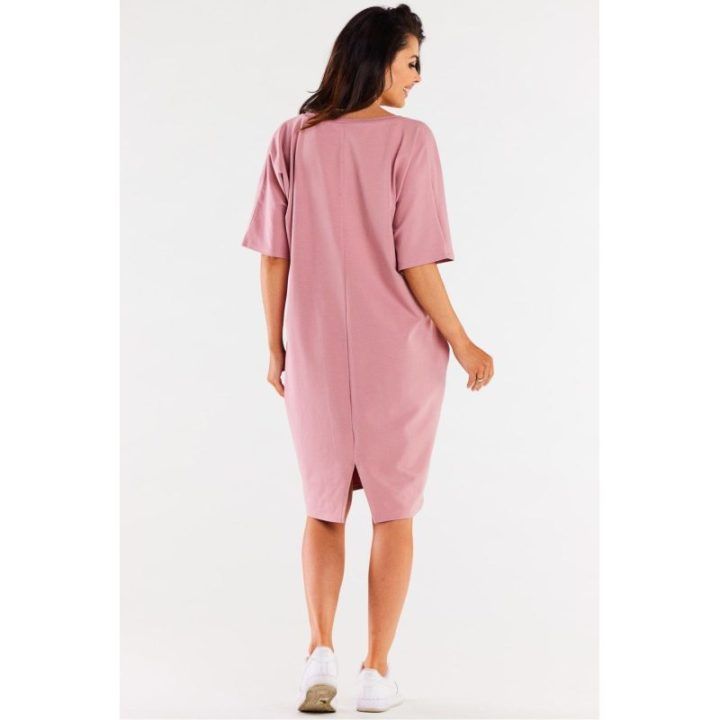 Pudros rožinė oversize suknelė Infinite You