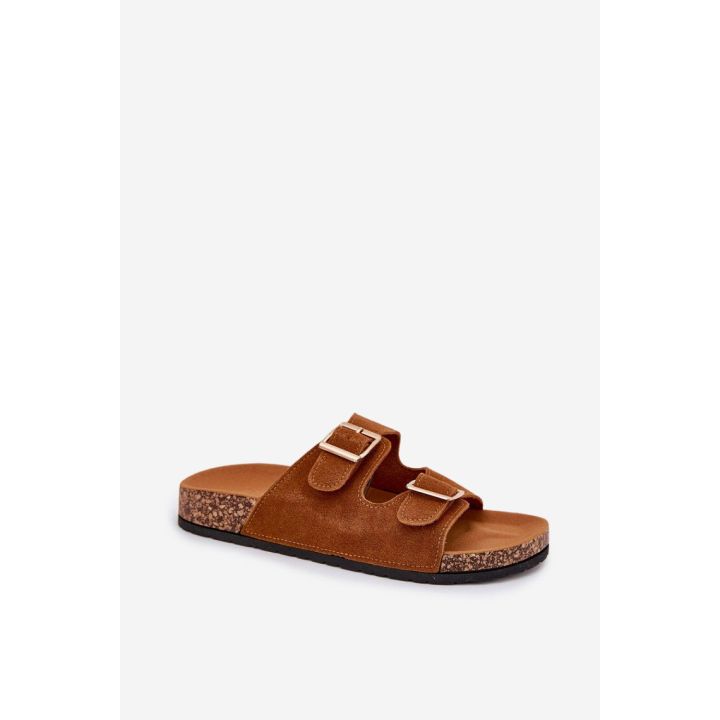 Smėlio spalvos zomšos imitacijos basutės Step in style