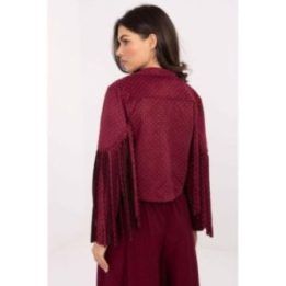 Bordo spalvos striukė su kutais Italy Moda