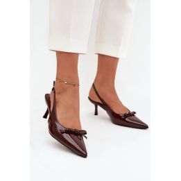 Bordo spalvos aukštakulniai bateliai Step in style