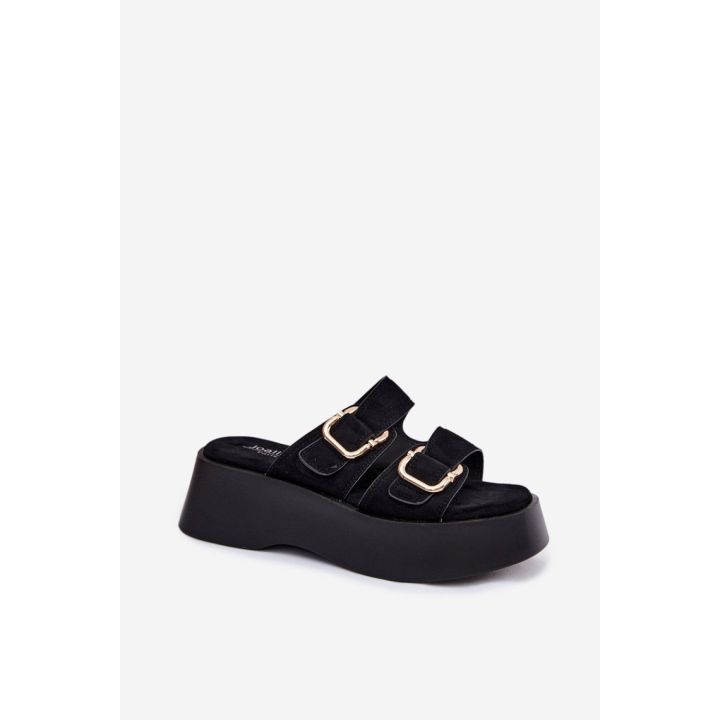 Juodos platforminės basutės Step in style