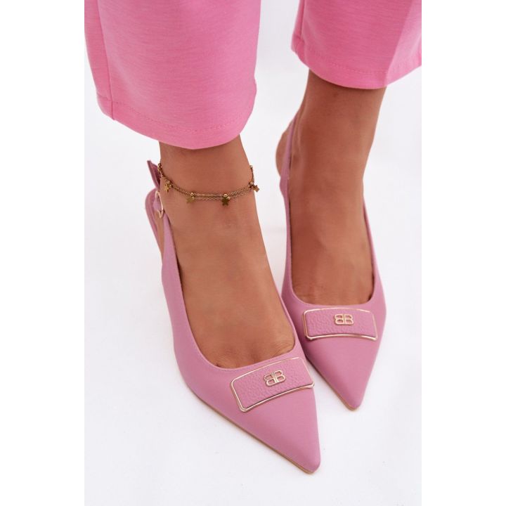 Rožiniai aukštakulniai bateliai Step in style
