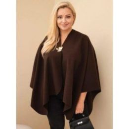 Moteriška Plus Size ruda pončinė narzutka su sage