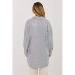 Dryžuoti ilgi moteriški marškiniai Italy Moda