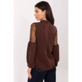 Rudos palaidinė su nėrinių detalėmis Italy Moda