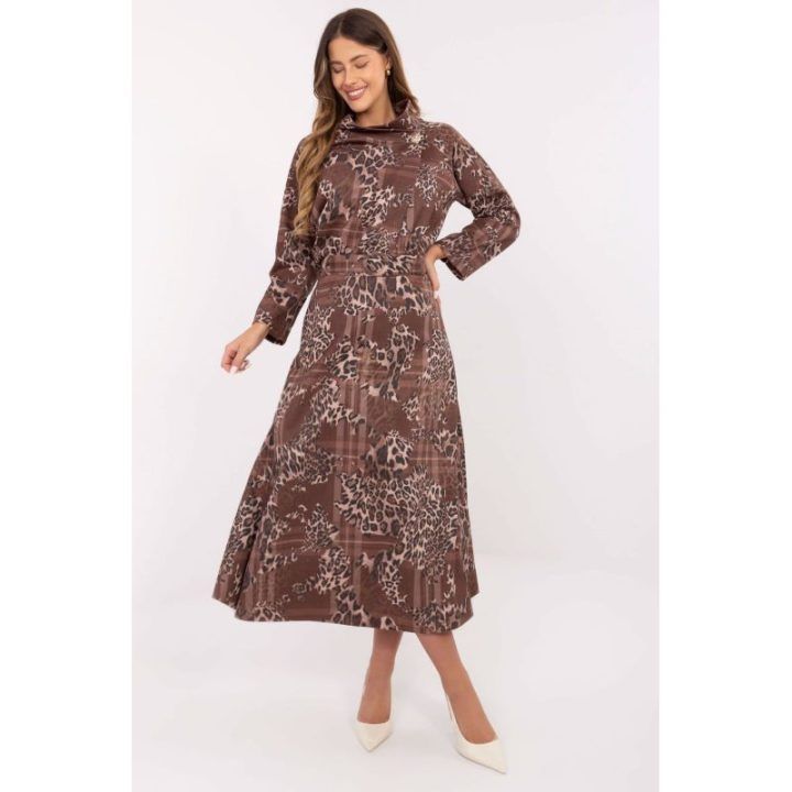 Leopardo rašto midi sijonas Italy Moda