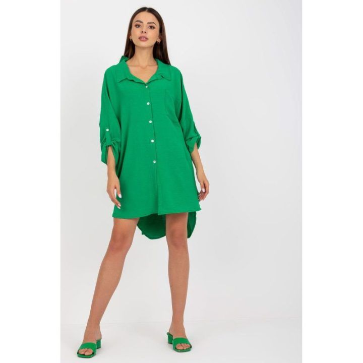Žalia marškinių tipo suknelė Italy Moda