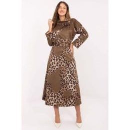 Midi sijonas su animaliniu raštu Italy Moda