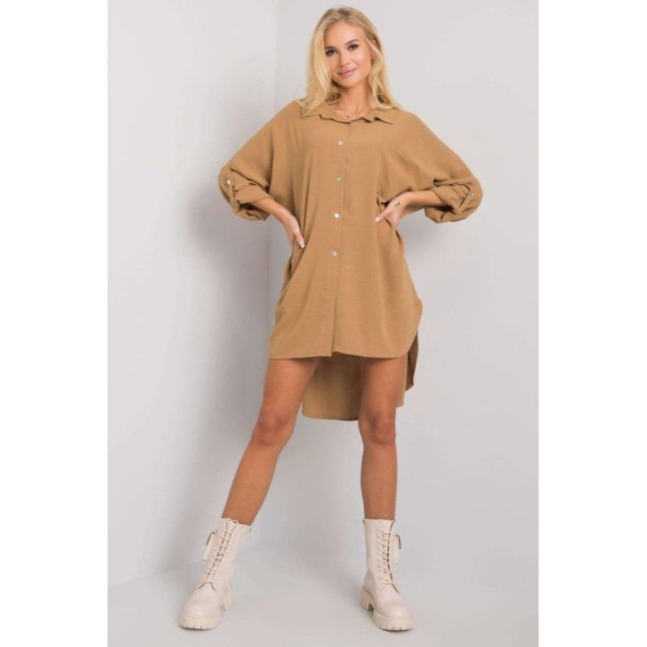 Rusvos spalvos suknelė Italy Moda