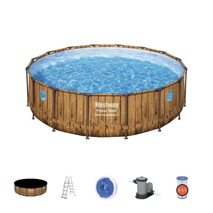 Bestway 56725 Power Steel Swim Vista Series baseino komplektas
