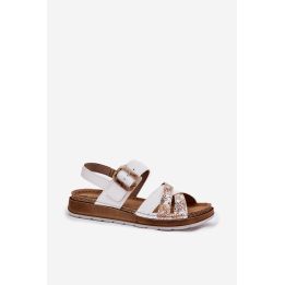Baltos moteriškos basutės su kulnu Step in style