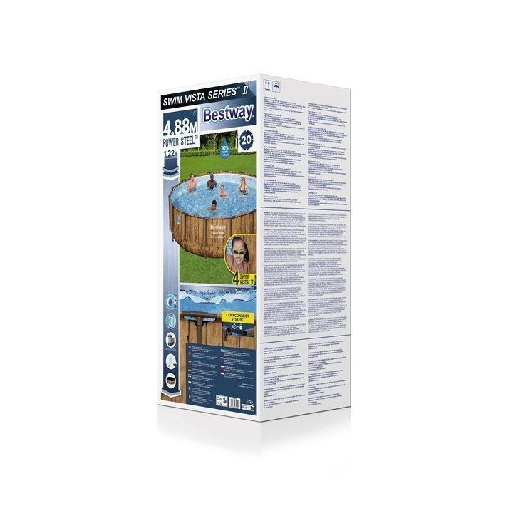 Bestway 56725 Power Steel Swim Vista Series baseino komplektas