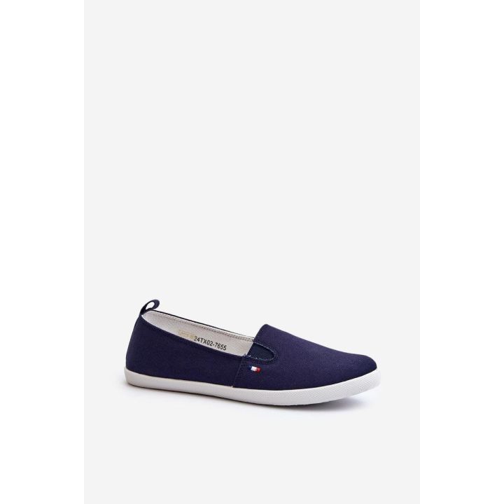 Mėlynos tekstilinės sportbačių tipo įsispiriamos batelės Step in style