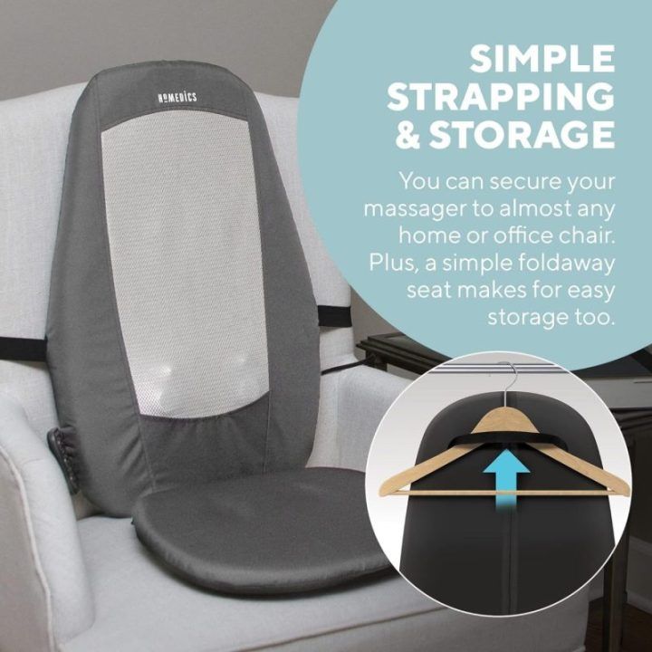 Homedics SBM-180H-EU Shiatsu nugaros ir pečių masažo sėdynė su šiluma