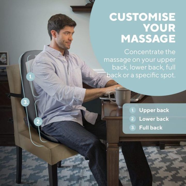 Homedics SBM-180H-EU Shiatsu nugaros ir pečių masažo sėdynė su šiluma
