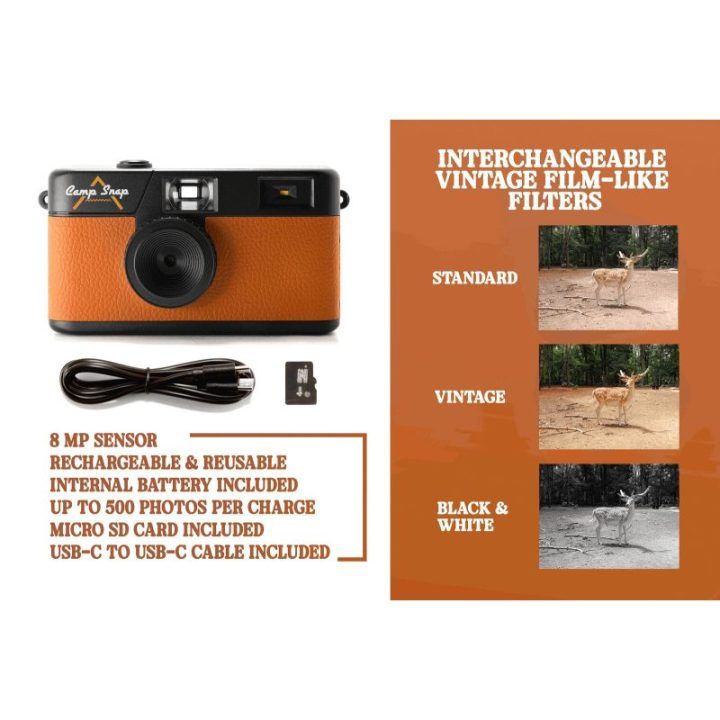 Camp Snap CS-V105-BR-WW skaitmeninis fotoaparatas, rudas