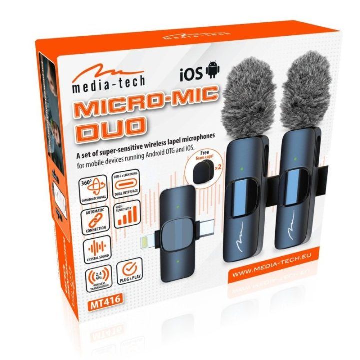 Mikrofonas Media-Tech MT416 Micro-Mic Duo