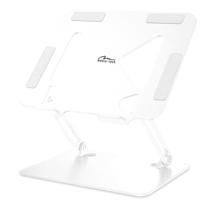 Nešiojamojo kompiuterio stovas Media-Tech MT2661W, baltas