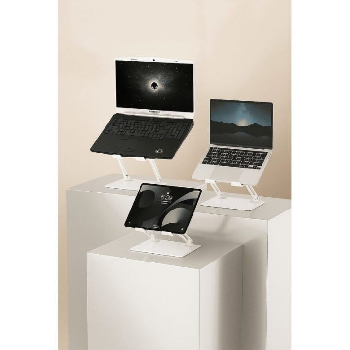 Nešiojamojo kompiuterio stovas Media-Tech MT2661W, baltas