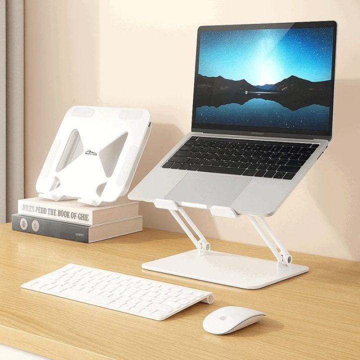 Nešiojamojo kompiuterio stovas Media-Tech MT2661W, baltas