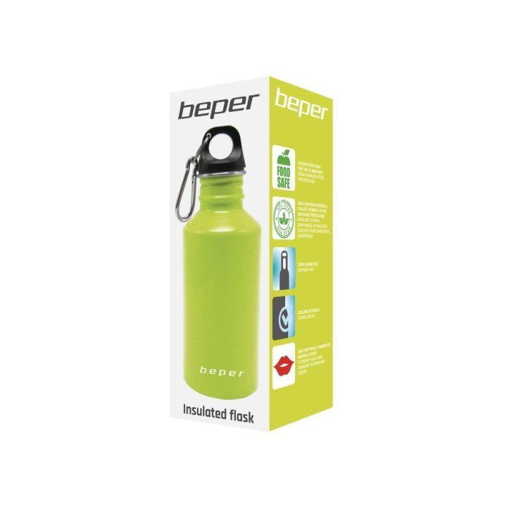 Beper nerūdijančio plieno butelis 500 ml, žalias