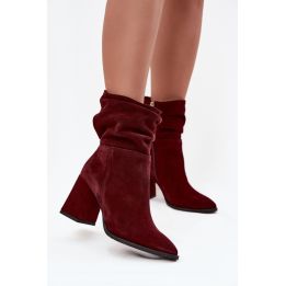 Bordo spalvos aulinukai su kulnu Step in style