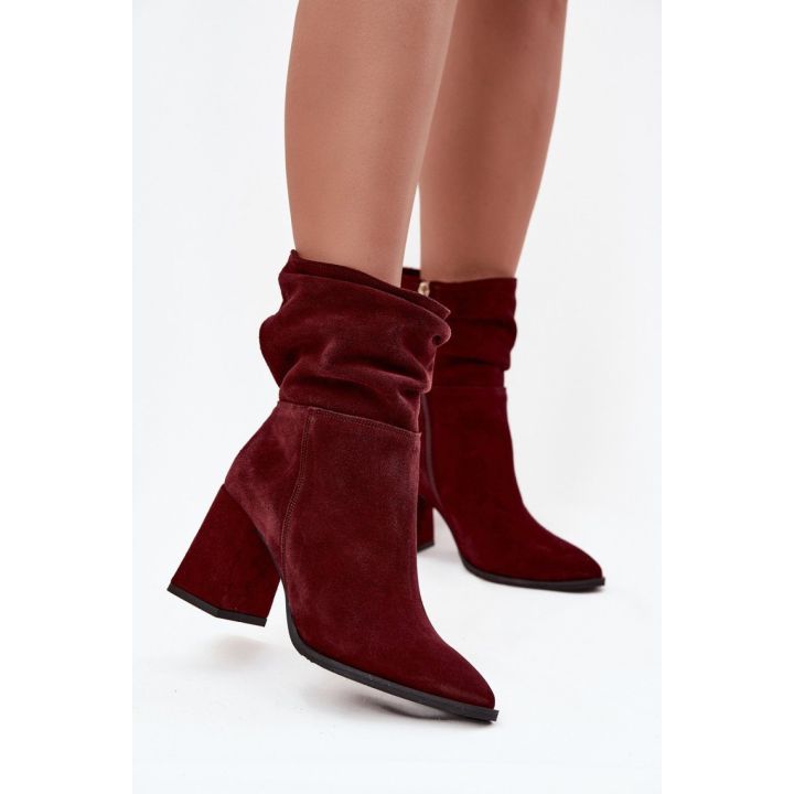 Bordo spalvos aulinukai su kulnu Step in style