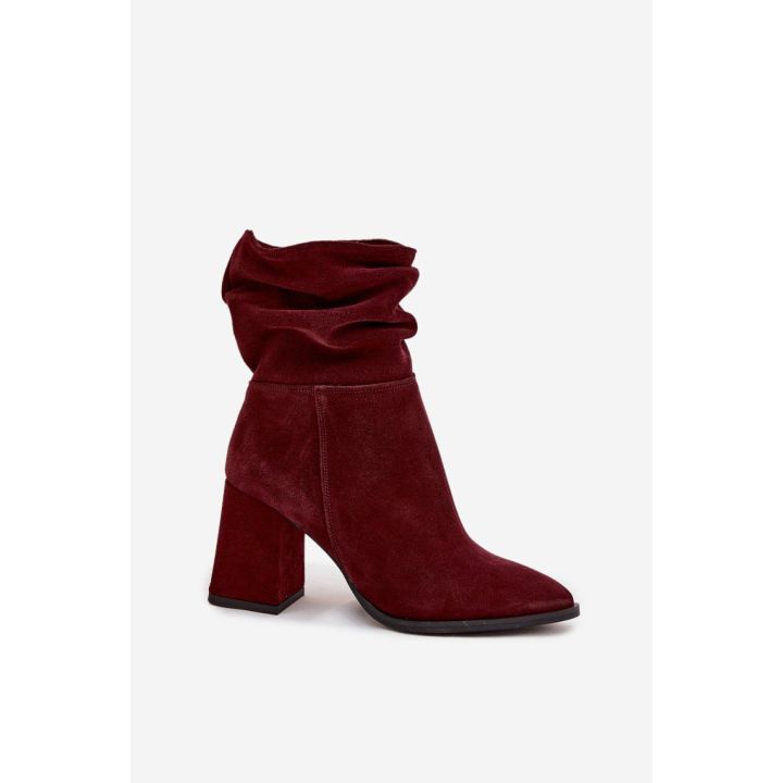 Bordo spalvos aulinukai su kulnu Step in style