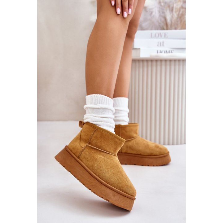 Moteriški aulinukai su platforma ir zomšos imitacija Step in style