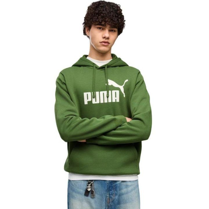 Vyriškas džemperis su gobtuvu Puma ESS No. 1 Logo, žalias