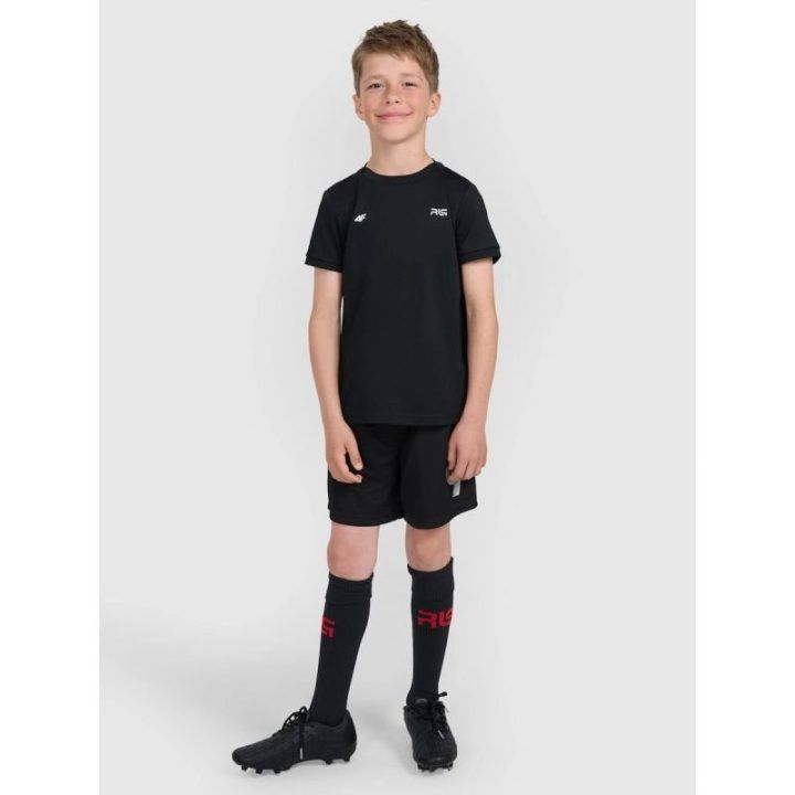 Vaikiški sportiniai šortai 4F JUNIOR x Robert Lewandowski, juodi