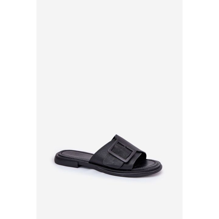 Juodos moteriškos basutės su sagtimi Step in style